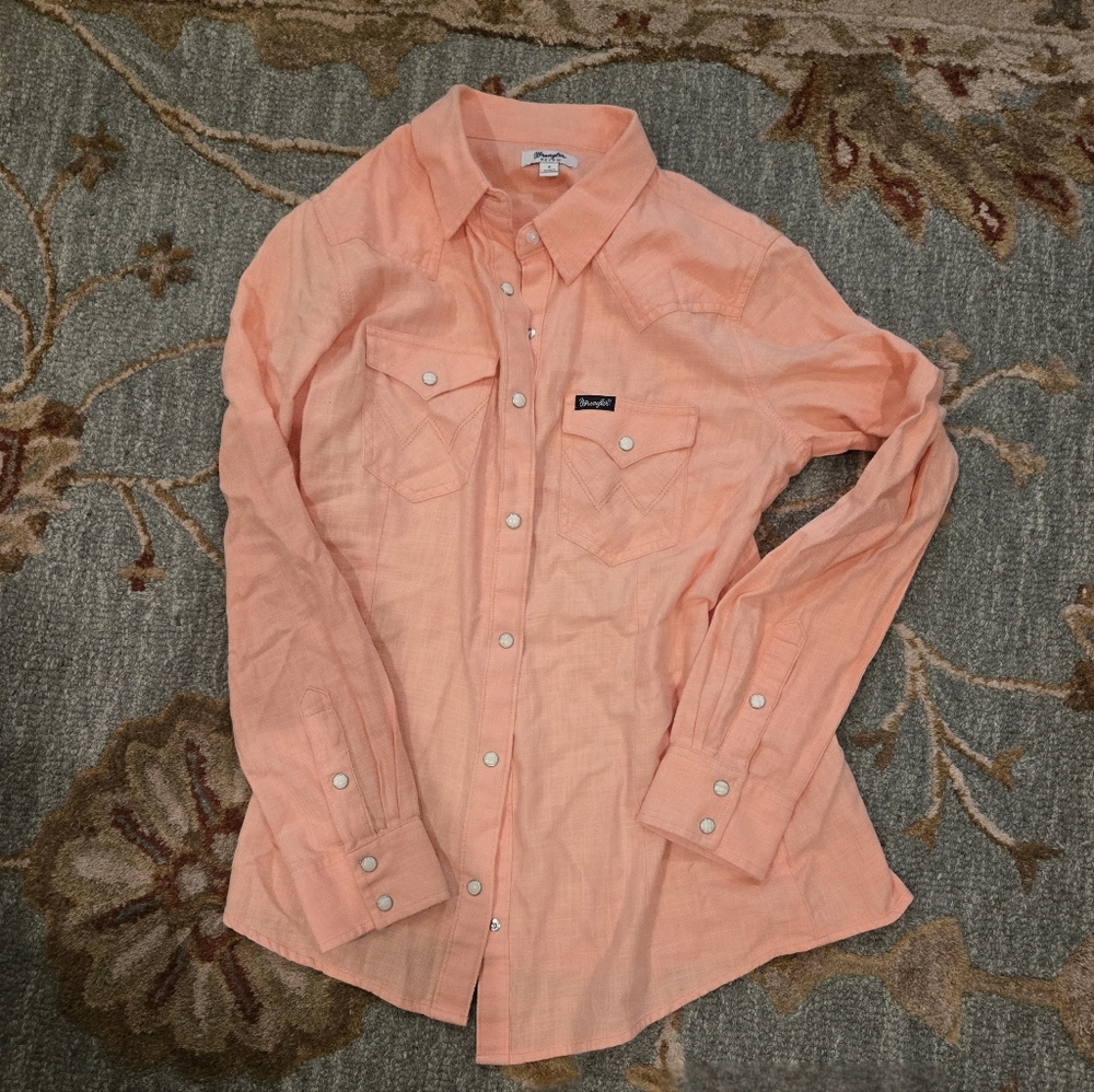 Wrangler Coral Button-Up Shirt